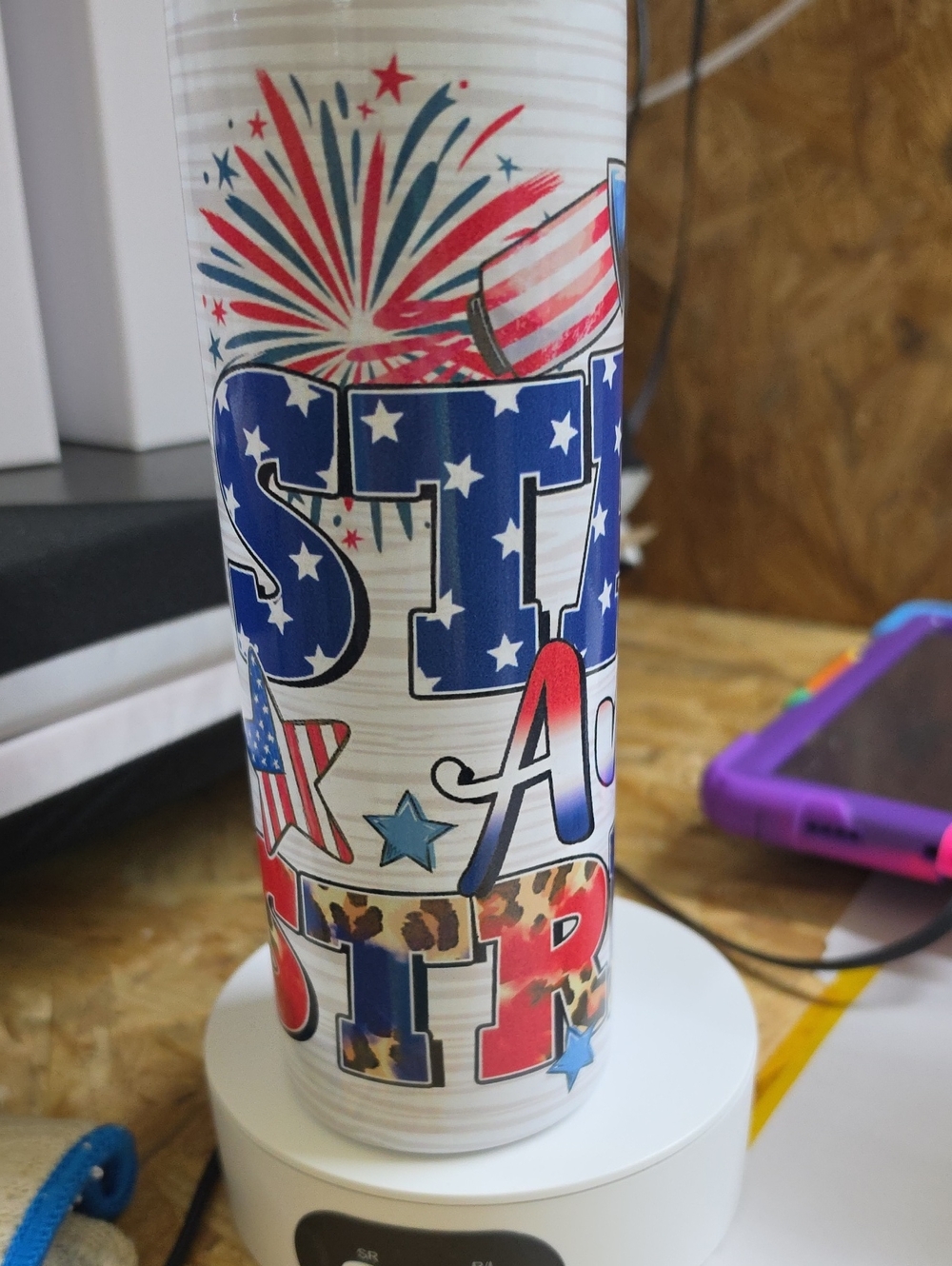 NaNa Patriotic Stars & Stripes Decorative Tumbler - Red, Blue, White